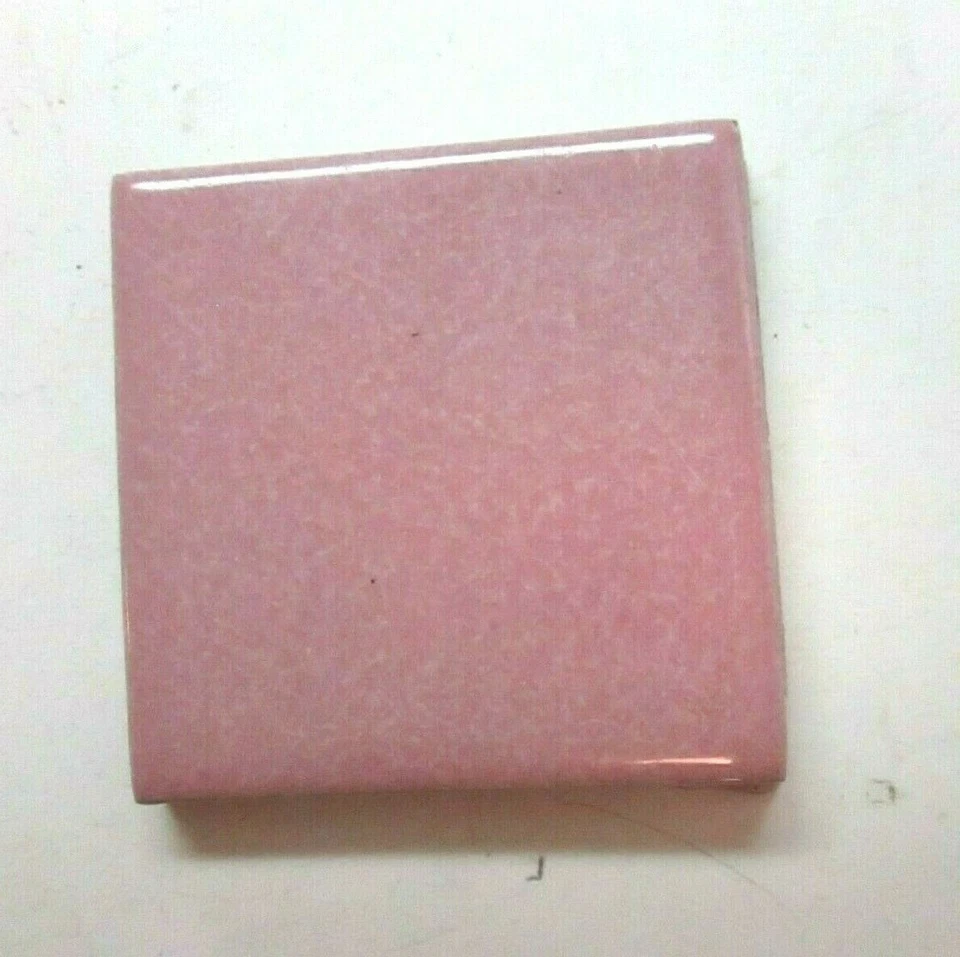 1 Porcelain Wall Tile Designer Classic 1-7/8" OSF Dot110 Pastel Pink Heather Vtg - Image 4 of 4