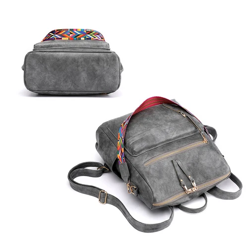 Fashion Womens PU Leather Backpack Purse Large Travel Convertible Shoulder Bag - Picture 10 of 16