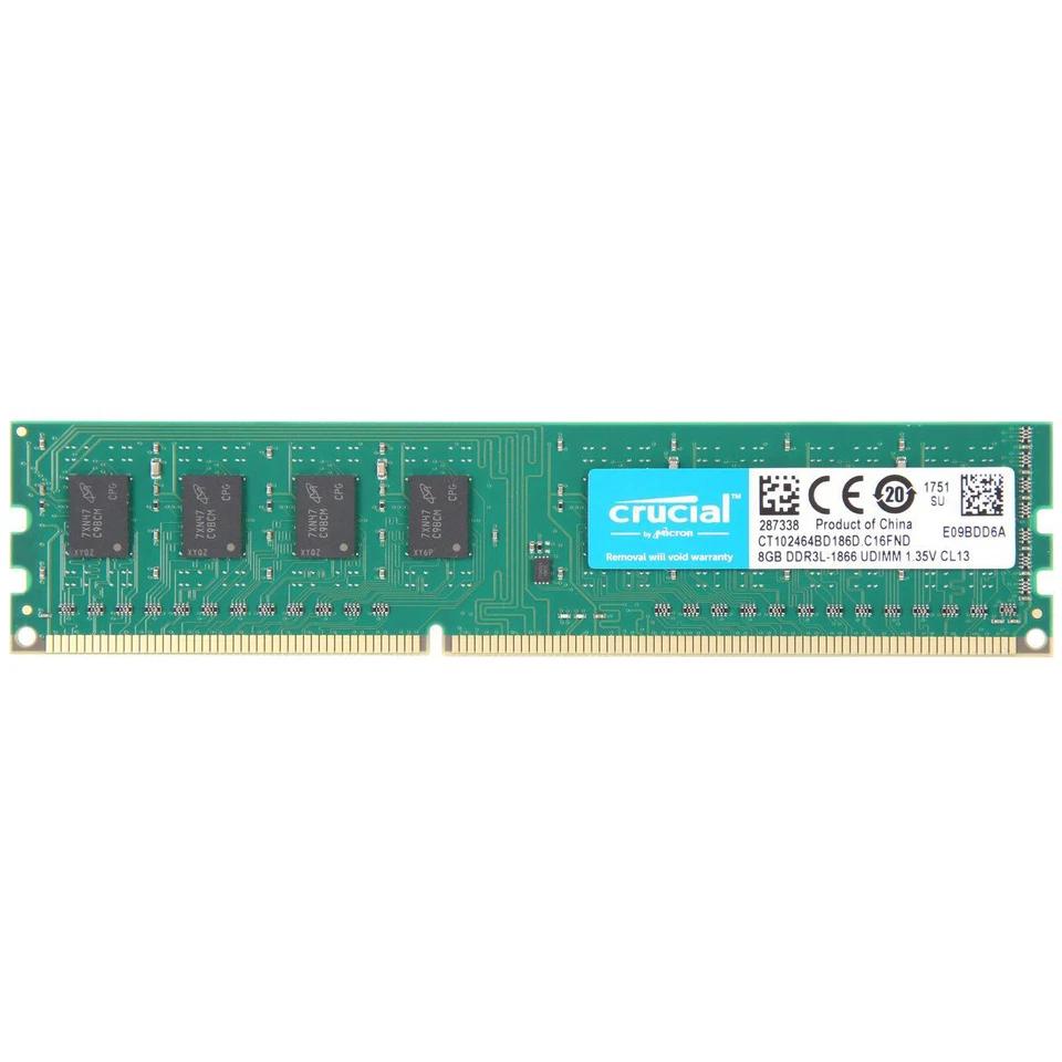 Crucial DDR3L 16GB (2x 8GB) 1866 MHz PC3L-14900 DIMM 240-Pin Non-ECC Memory RAM  - Image 2 of 4