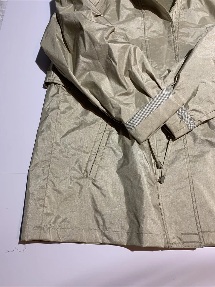 Vintage Fleet Street Women's Sz L Cream/ Tan Jacket Winter Coat Zipper - NICE - Image 3 of 4