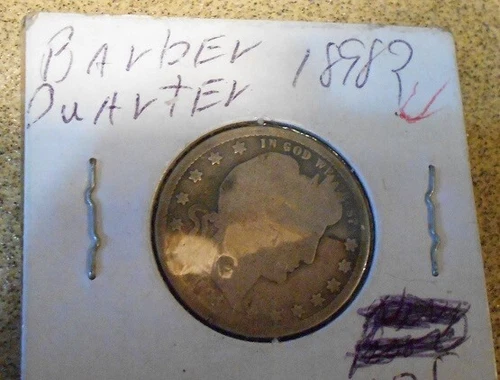 1898 Barber Quarter; Rare Old Silver US Coin