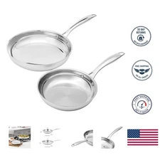 Professional Grade 8-Inch & 10-Inch Induction Frying Pan Set - Dishwasher Safe