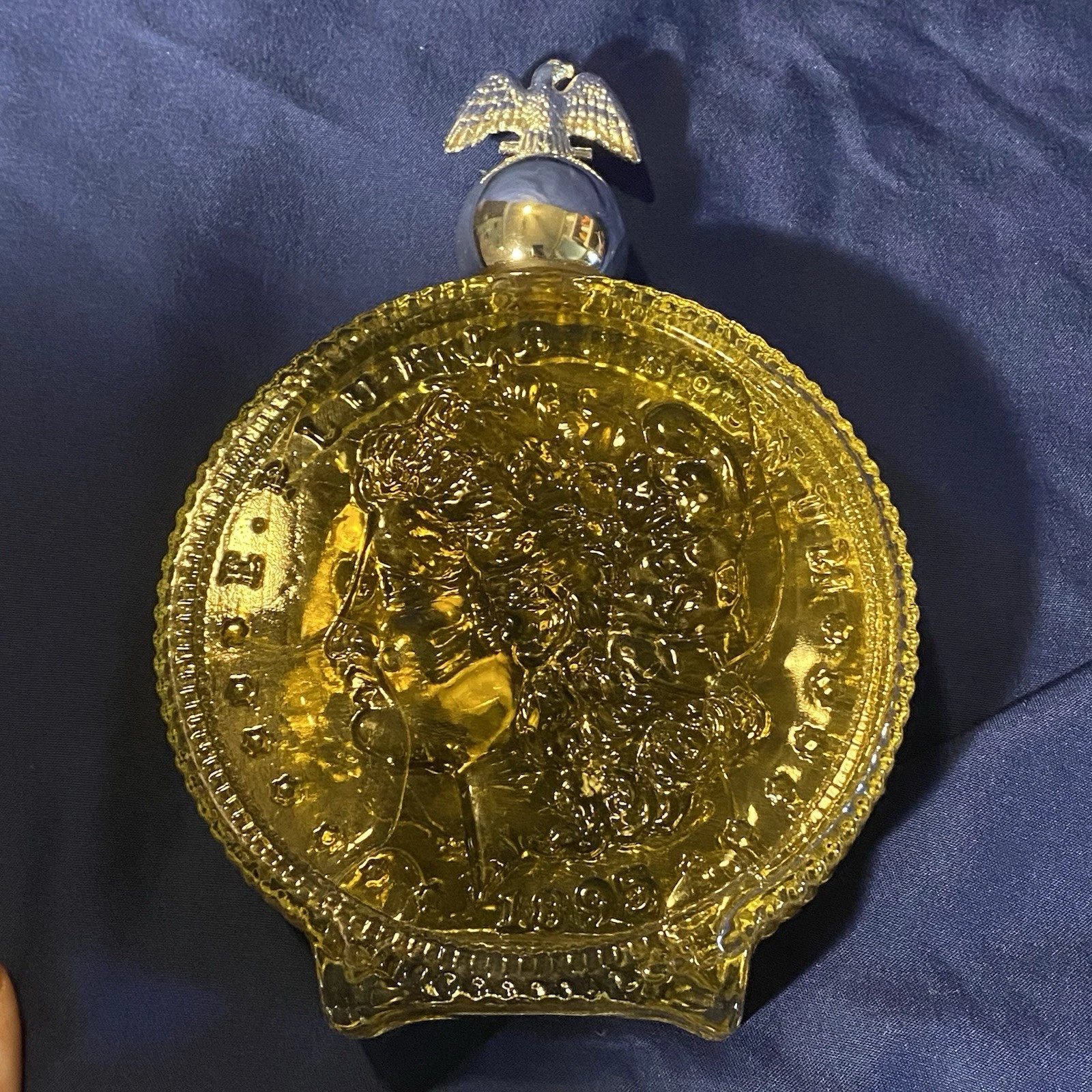 Vintage Avon Liberty Dollar After Shave 6oz Oland Collectible Decanter Bottle