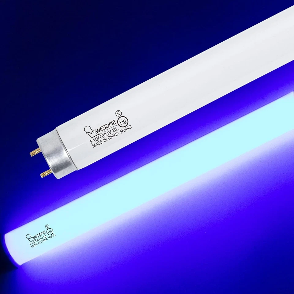 T8 F10W BL Replacement Bulbs, Fluorescent Tube for 20W Device, 13 inch T8 Black - Image 4 of 4