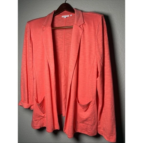 Chico's Coral Open Front Blazer Jacket XL - product listing photo