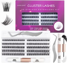 Ocean Pearl Individual Eyelashes 120 Cluster Lashes DIY Eyelash Extension Thin