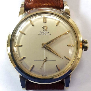 Omega vintage 1953 14k Gold Filled 34mm Mens cal 344 Bumper Automatic Vintage