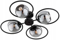 Deckenleuchte Esszimmer 3-Flammig Rauchglas E27 B:62 Cm Deckenlampe Wohnzimmer