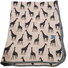 Kickee Pants Bamboo Baby Blanket Brown Beige Giraffe Animals Print