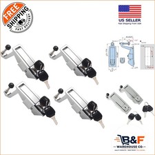 Ergonomic 4-Pack Marine Compression Latch Locks Silver Zinc Alloy Finish