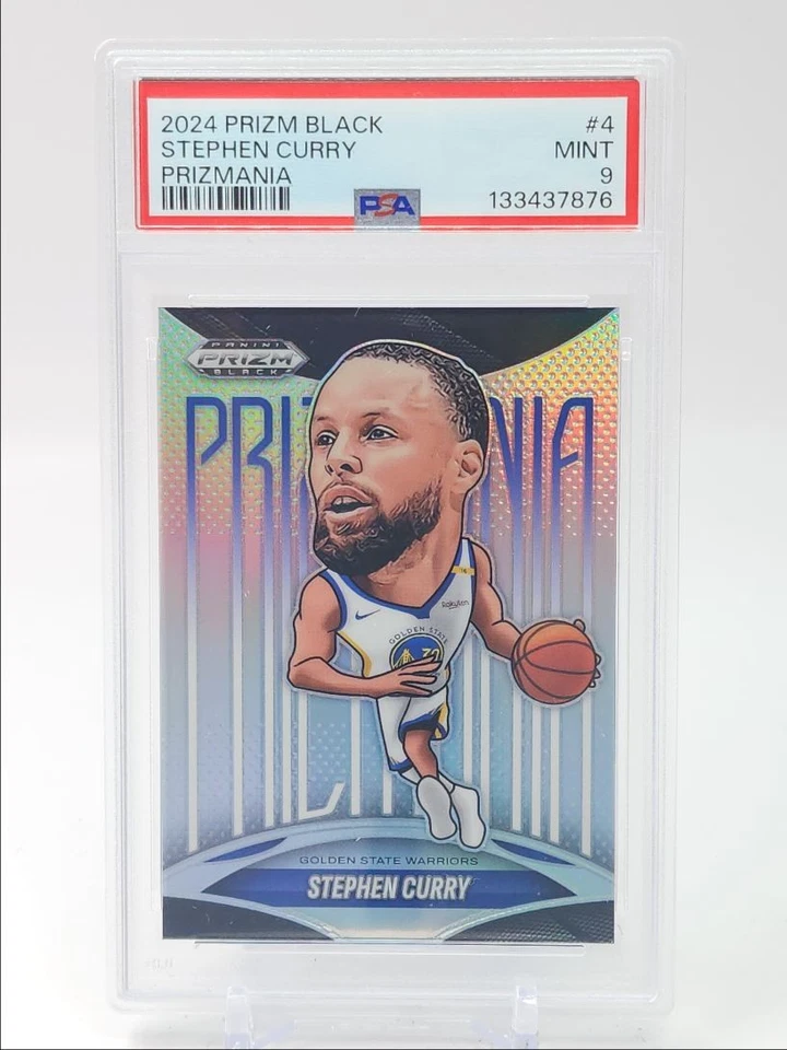 STEPHEN CURRY 2024-25 PANINI PRIZM BLACK PRIZMANIA SSP WARRIORS PSA 9 Q3464