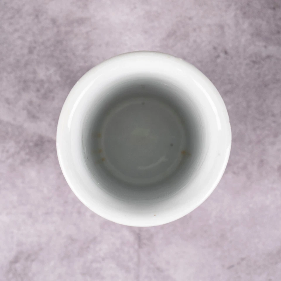 Vaso/mini jarrón vintage de cerámica floral rosa para baño • 3 1/4" Foto 3 de 4