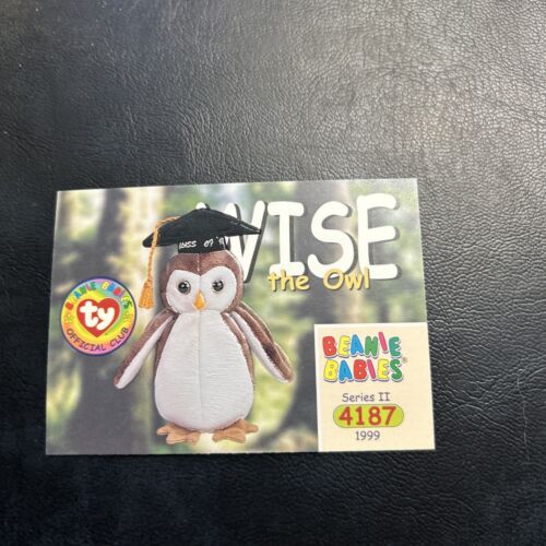 Jb20 Ty beanie babies series 2 II 1999 #246 Wise The Owl Graduation Cap - Picture 1 of 2