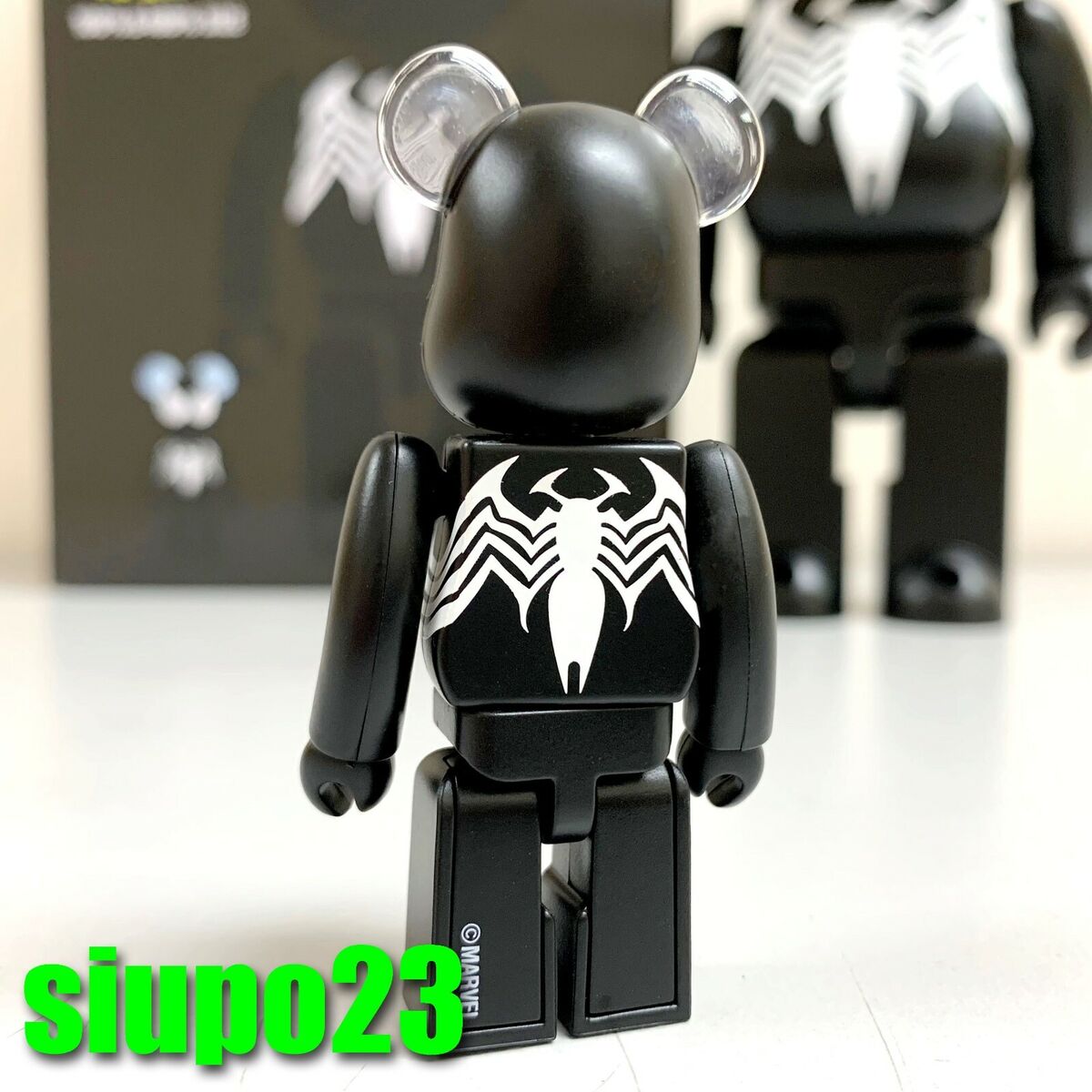 Medicom 400% + 100% Bearbrick ~ Marvel Spiderman Be@rbrick Black ...