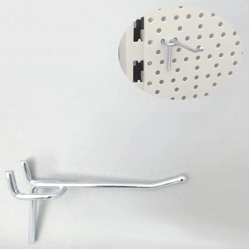 MARKENLOS HE060= 10 Einfachhaken L 6cm ZA15 mit Kugel für Tegometall Lochwand Einzelhaken