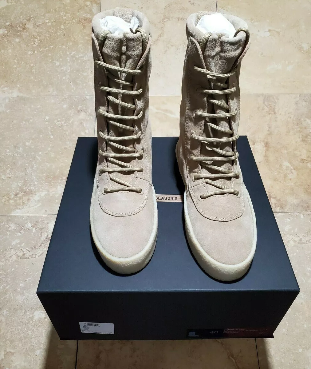 Wmns Yeezy Season 2 Crepe Boot Taupe Suede Kanye West EU 40 US 7 KW1011