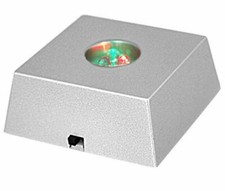 New 3 LED Colorful Light Crystal Figurine Display Stand USA Seller 
