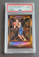 Michael Porter Jr 2018 Chronicles Orange Obsidian #582 Preview #21/149 PSA 10 