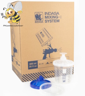 Indasa Mixing System IMS Lackierbecher Kit 125µ und 190µ Farbbecher Extras #401
