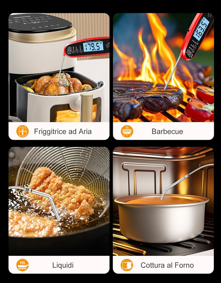 Termometro Alimenti Digitale Professionale - Lettura Istantanea - Foto 6