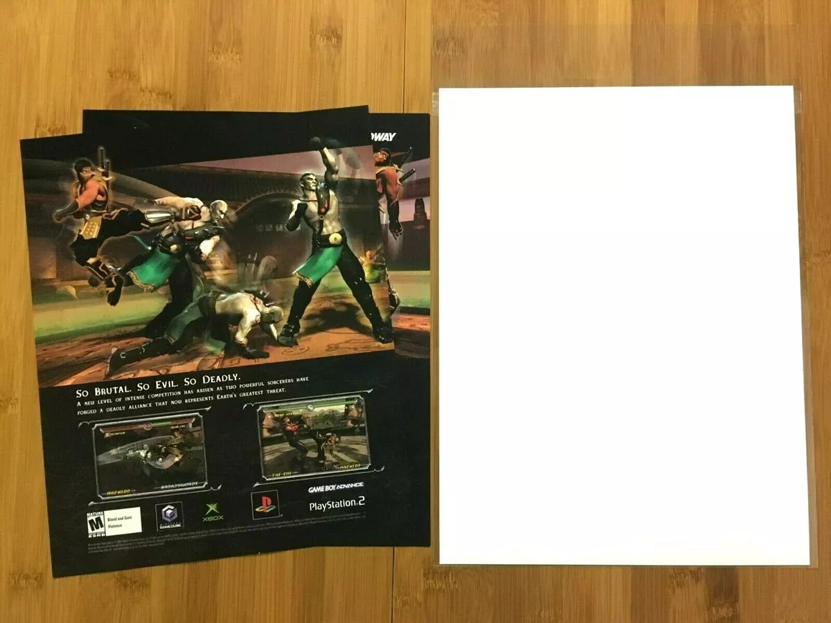 Mortal Kombat Deadly Alliance PS2 XBOX Glossy Promo Ad Poster Unframed G0736