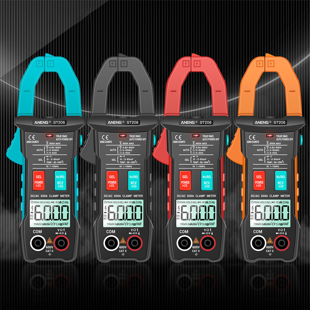 ST206 AC/DC Clamp Meter Auto Range Multifunctional Clamp Meter ...