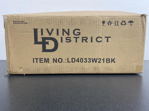 Elegant LD4033W21BK Etude 2-Light 21" Vanity Light - Black - Picture 1 of 6