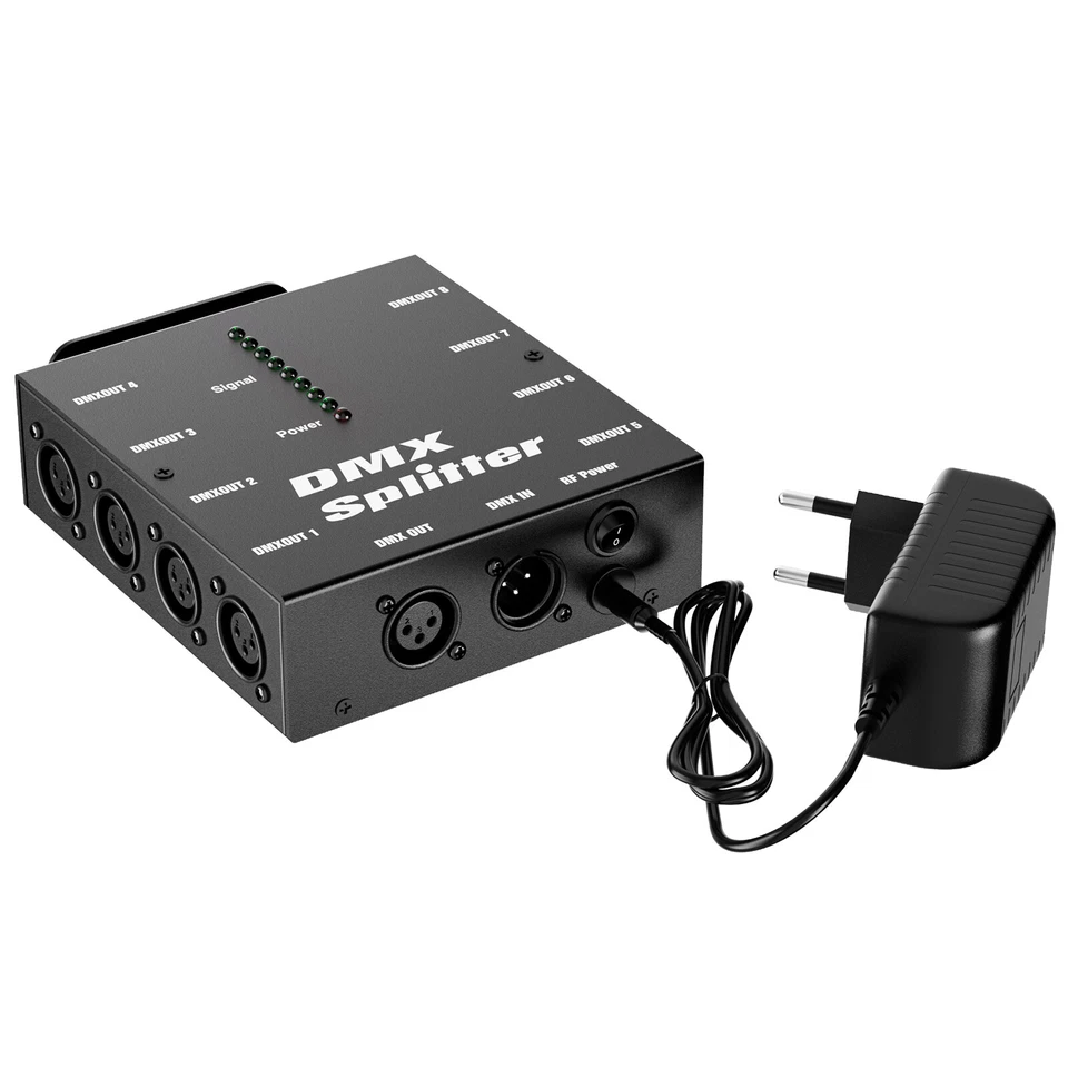 8-Channel DMX Splitter Signal Amplifier Wireless DMX512 Signal Splitter Stage - Image 2 of 4
