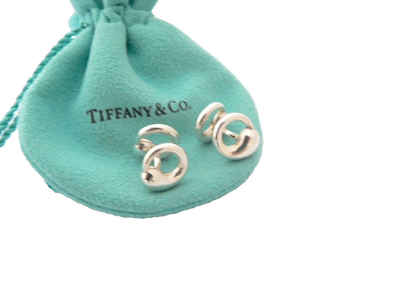Gemelos de plata de ley Tiffany & Co. Sin Piedra para hombres