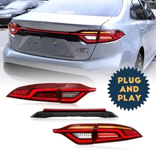 HCMOTION LED Tail Lights for Toyota Corolla 2020-2025 Rear Light Taillight Set