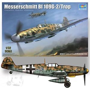 Trumpeter 1/32 Messerschmitt Bf109G2 German Fighter Model Kit 