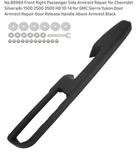 Front Passenger  Door Armrest Handle for 10-14 Select Chevrolet/GMC black