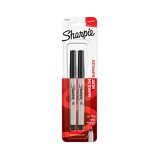 Sharpie Permanent Markers Ultra Fine Point Black 2-Count