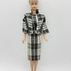 Vintage Barbie Clone Handmade Suit - Plaid Sheath Dress & Jacket - No Doll