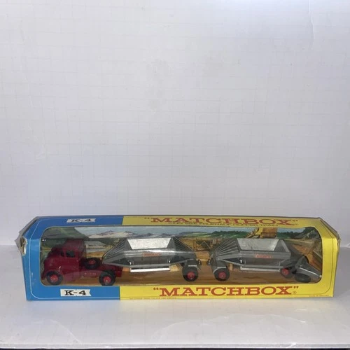 Lesney Matchbox King Size K-4b Fruehauf Hopper Train with Black Tyres