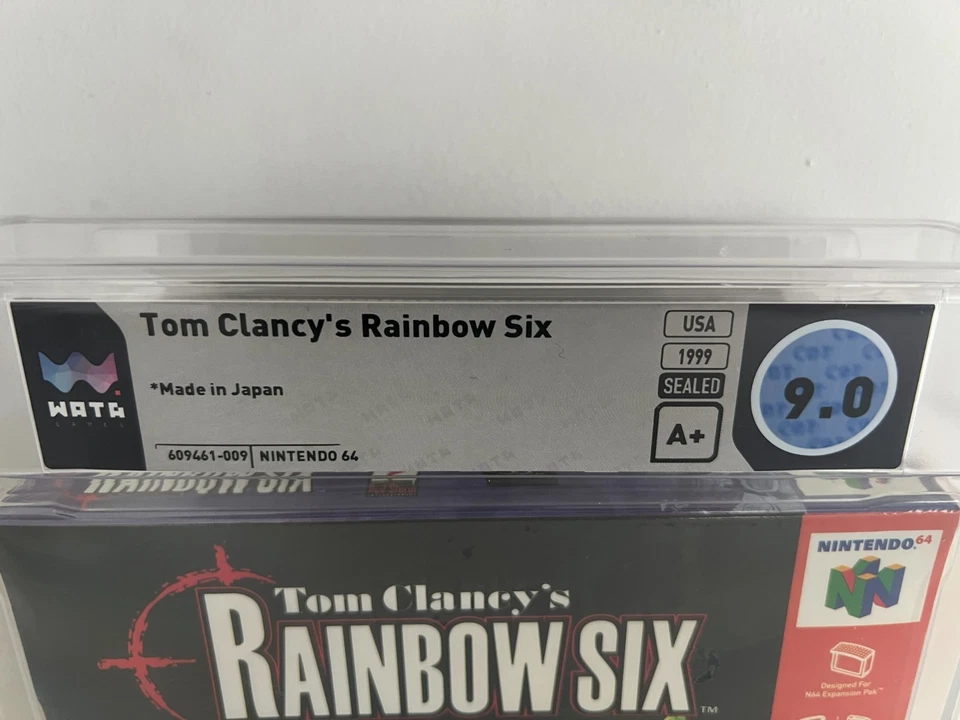 Tom Clancy's Rainbow Six (Nintendo 64, N64) WATA 9.0 A+ New Sealed Graded CGC - Image 4 of 4