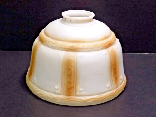 Satin Milk Glass Paneled Lamp Hallway Light Shade 2-1/4" Fitter