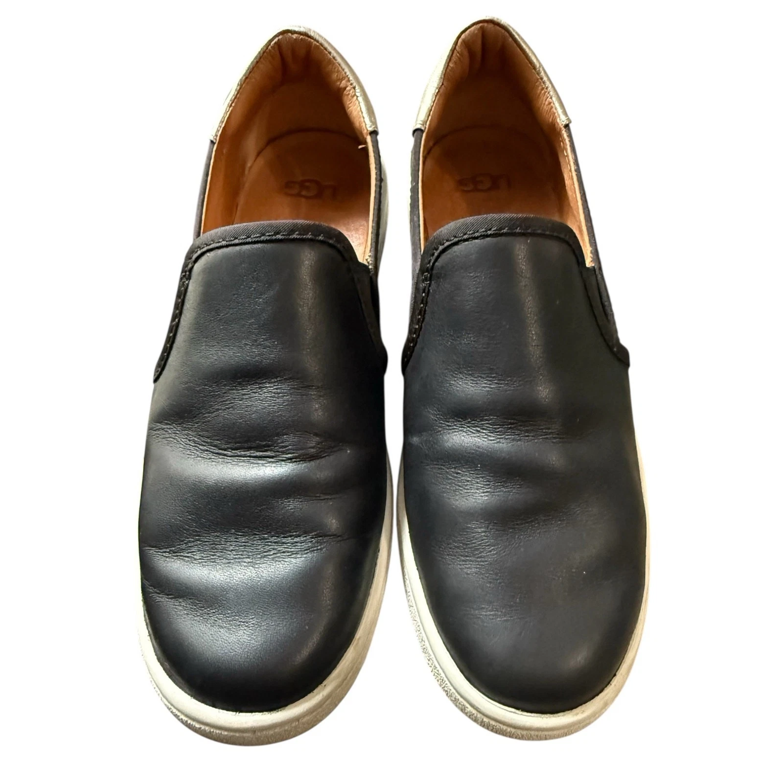 Sneakers slip on UGG in pelle nera taglia 6 5