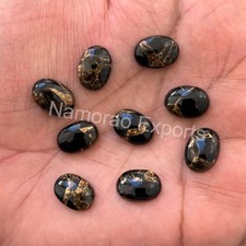 Natural Black Copper Turquoise Oval 10x14 mm to 18x25 mm Cabochon Loose Gemstone