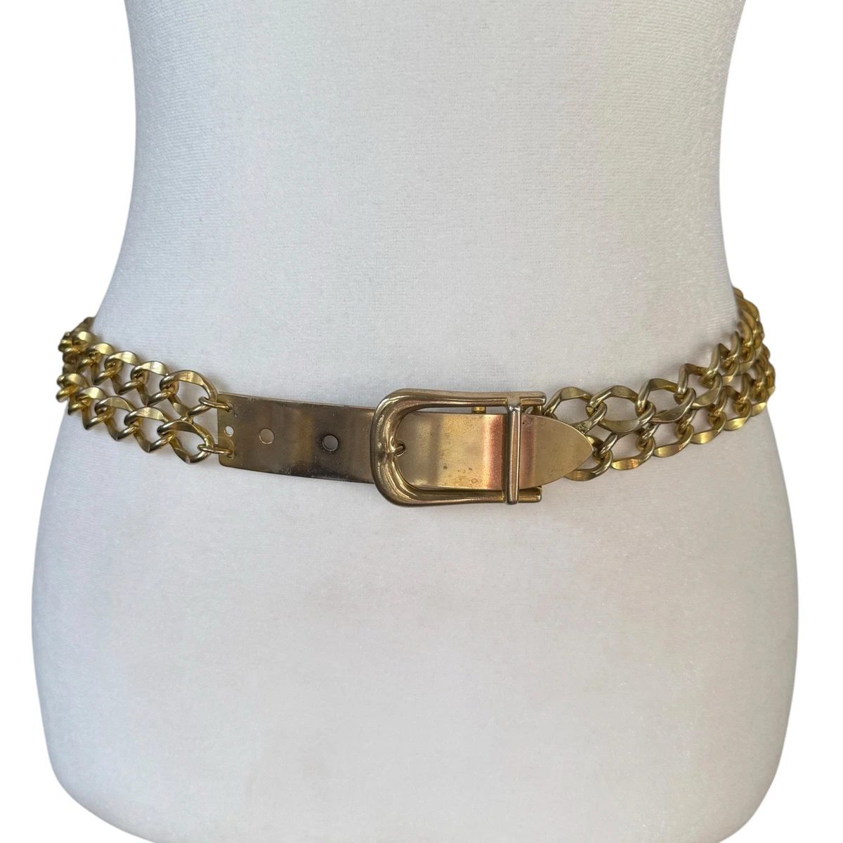 NWT St John Gold Chain Belt‎ Mesh Chain SZ XS Gold Chain Belt Textured Belts for Women for sale | eBay main image 4