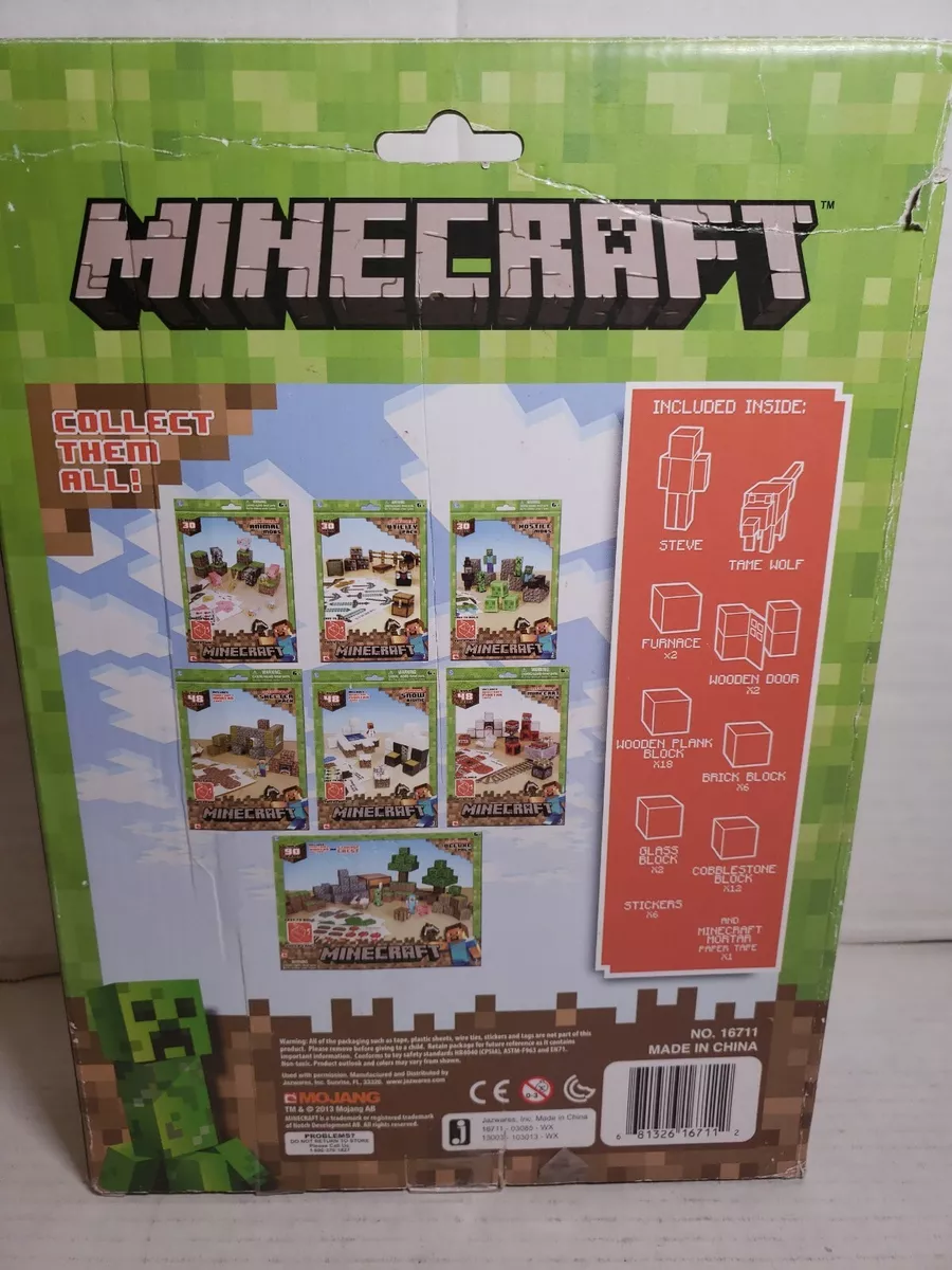 Minecraft Papercraft Overworld Deluxe Set 90-Piece Pack