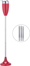 Adjustable Floor Standing Ashtray Smokeless Windproof Stainless Steel Red