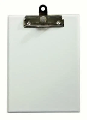 Klemmbrett DIN A5, Kugelschreiberhalter, Original ggm, Farbe: weiß