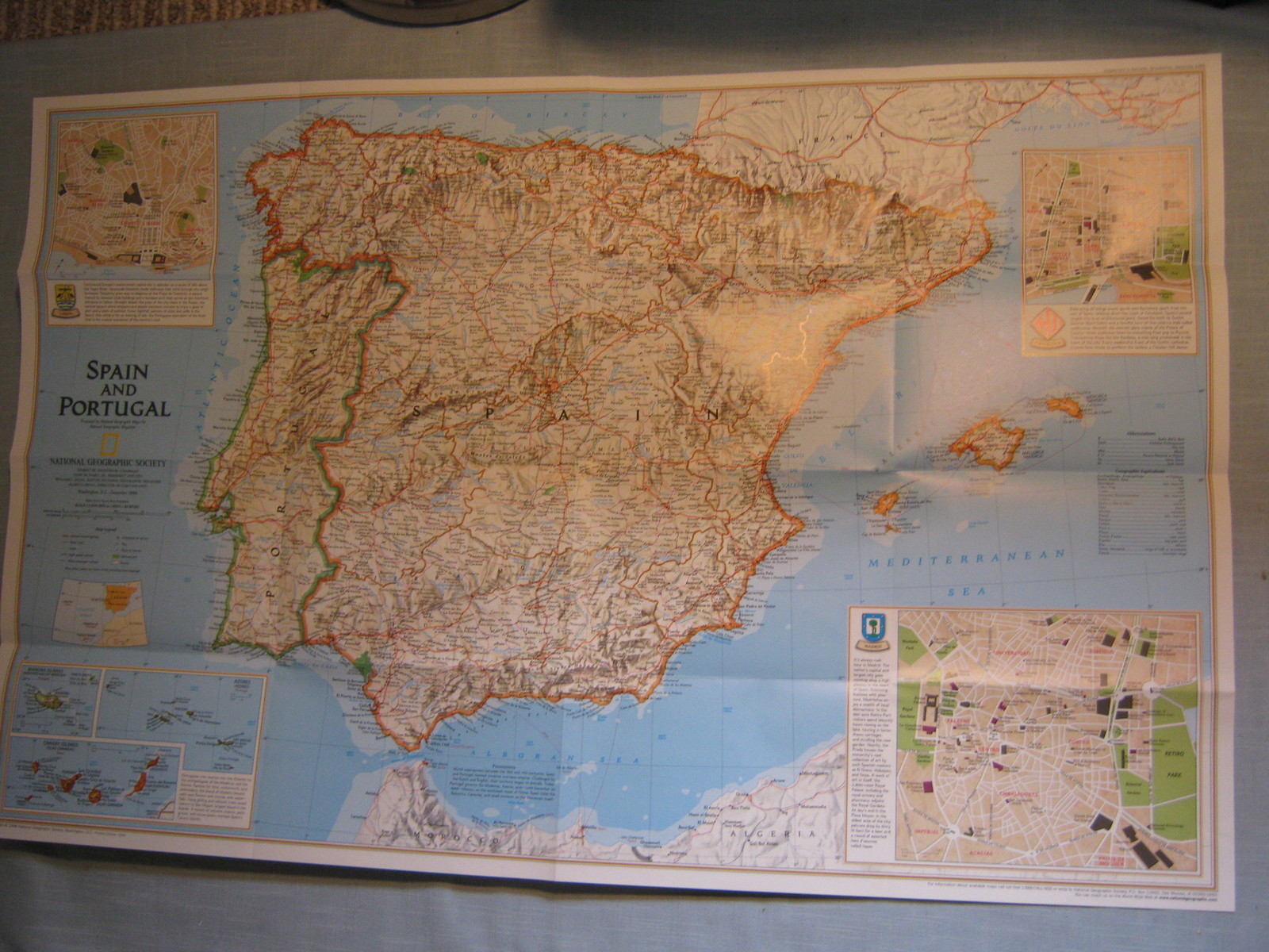 National Geographic Mapa Espanha e Portugal