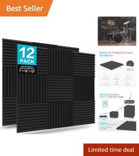 High-Density Wedge Acoustic Foam Panels - Sound Proofing for Studios  Offices