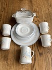 Corelle Corning Country Cornflower Dinnerware Casserole Dish Cups Saucers — photo 1