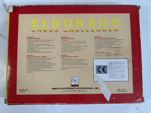 Juego de Ajedrez Fidelity Eldorado Challenger Modelo 6119. ¡Completo y probado! - Imagen 8 de 8