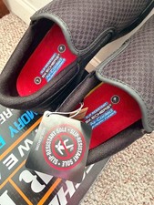 Skechers Shoes Men Black Work SlipOn Slip Resistant Soft Memory Foam Mesh 200273