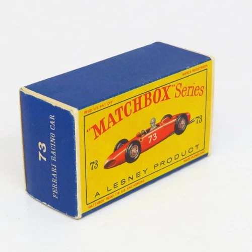 Matchbox - 73 Ferrari Racing Car - Original Empty Box Only - Reg. Wheels Lesney