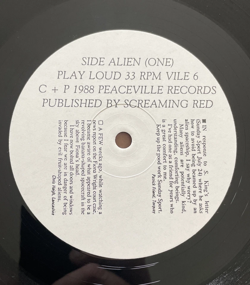 VARIOUS Hiatus The Peaceville Sampler Rare Punk Hardcore Vinyl Lp Record EX / NM - Image 3 of 4